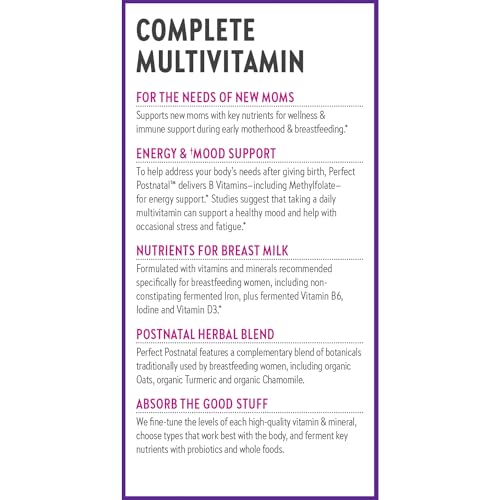 New Chapter, Postnatal Vitamins Lactation Supplement, Complete Multivitamin with Fermented Vitamin D3 + B Vitamins, Made with Organic Vegetables & Herbs, Non-GMO Ingredients, 96 Count - Image 9