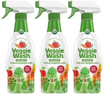 Veggie Wash Organic Fruit & Vegetable Wash, Certfied Organic Produce Wash and Cleaner, 16-Fluid Ounce, Pack of 3