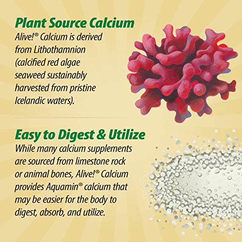 Nature's Way Alive! Calcium Max Absorption, Bone Support*, Plant Source Calcium, Vitamin D3 & K2, Magnesium, 60 Tablets (Packaging May Vary) - Image 9