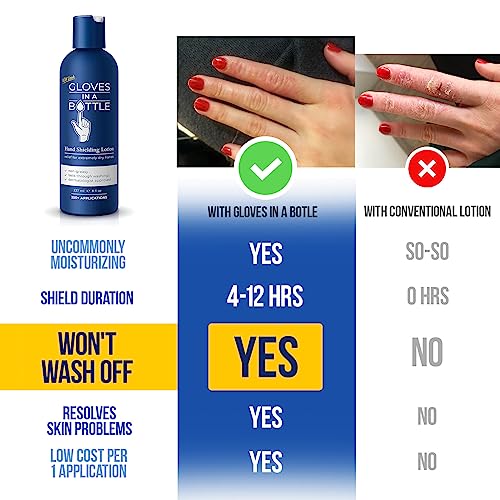 Gloves In A Bottle Shielding Lotion, Relief for Eczema and Psoriasis, (8 Fl Oz) with Pump - Image 4