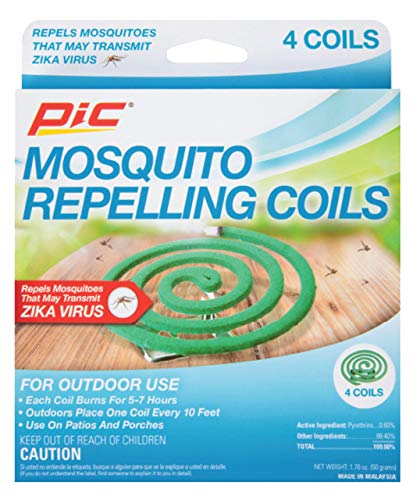 PIC C-4-12 Mosquito Repellent Coils (4 Pack), 4 Count (Pack of 1), Brown/A