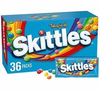 SKITTLES Tropical Summer Chewy Candy Assortment, 36 Ct Bulk Candy Box
