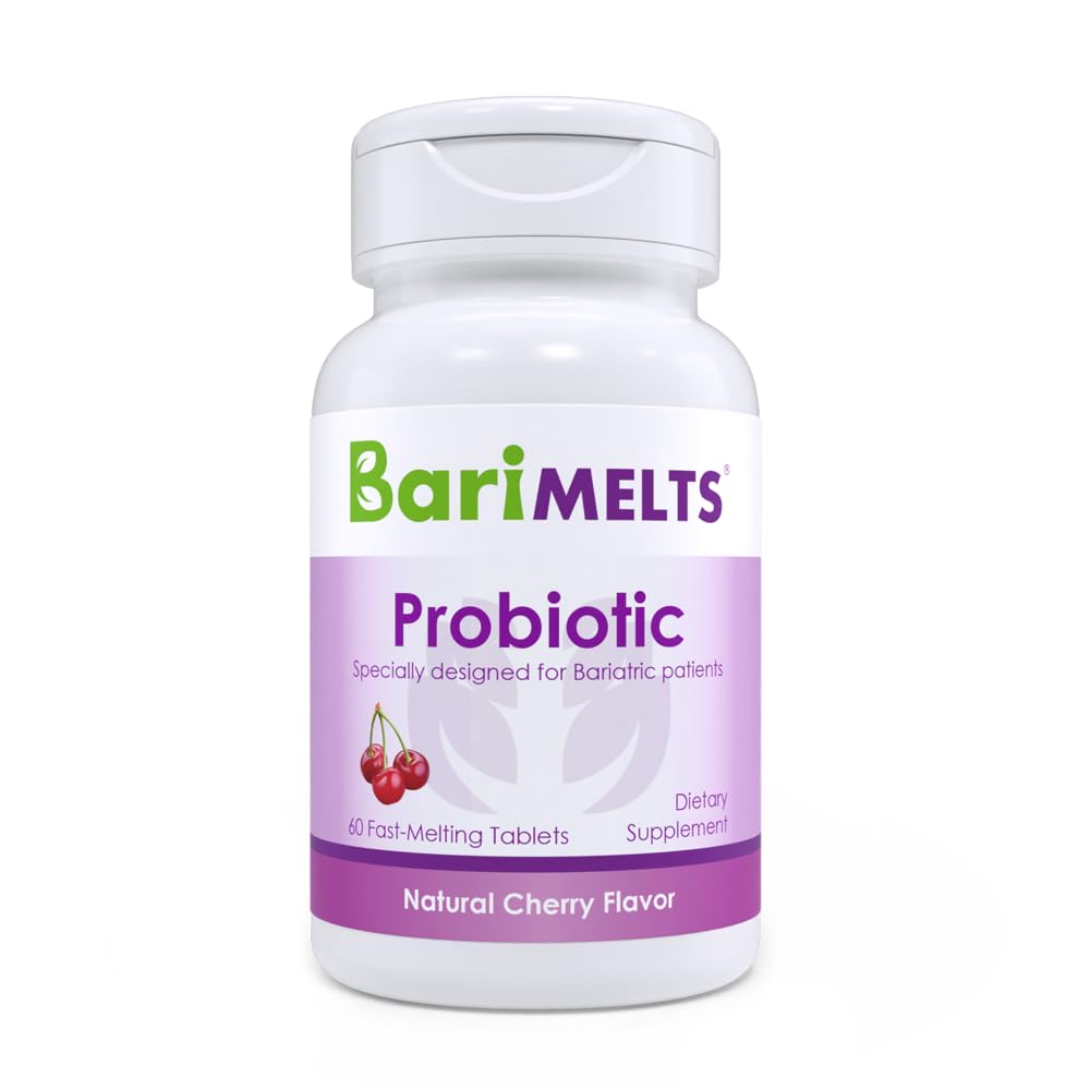BariMelts Probiotic - 2 Month Supply (60 Fast-Dissolving Tablets) - Post-Op Bariatric Probiotics for Digestive Health?