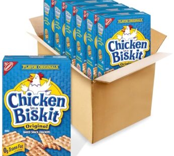 Chicken in a Biskit Original Baked Snack Crackers, 6 – 7.5 oz Boxes