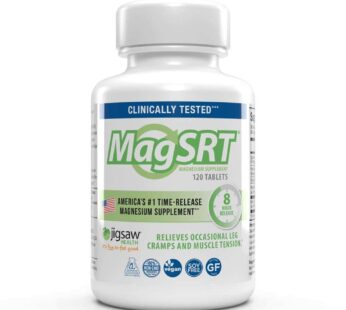 Jigsaw Health MAG SRT | Magnesium Supplement with Vitamin B6, Folate & B12 | 120 Tablets