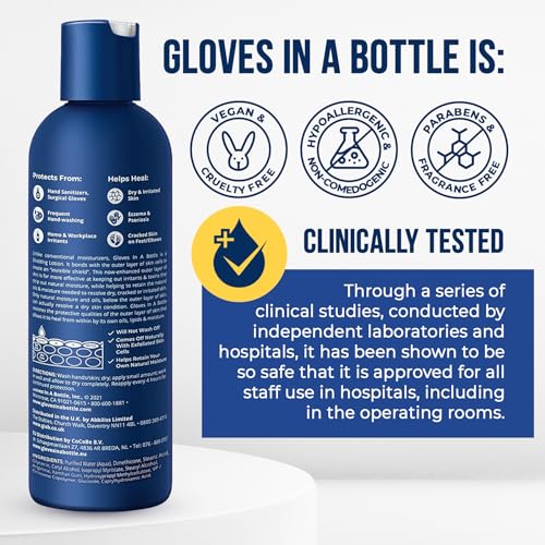 Gloves In A Bottle Shielding Lotion, Relief for Eczema and Psoriasis, (8 Fl Oz) with Pump - Image 6