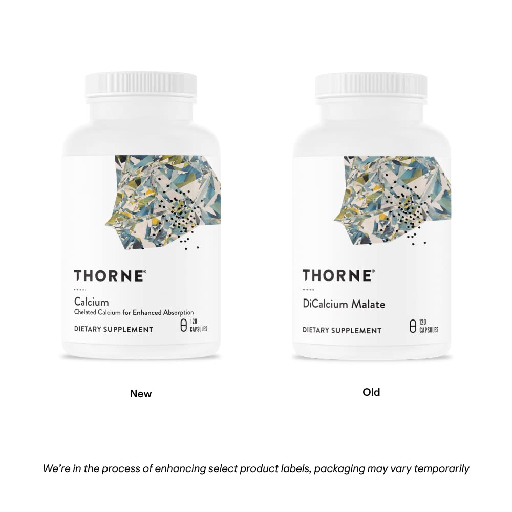 Thorne Calcium - (Formerly DiCalcium Malate) - Chelated Calcium for Enhanced Absorption with DimaCal for Bone Density Support - 120 Capsules - Image 3