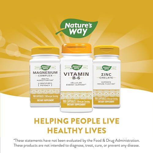 Nature's Way Vitamin B-6 Supplement, Cellular Energy Support*, 50mg per Serving, 100 Capsules - Image 6