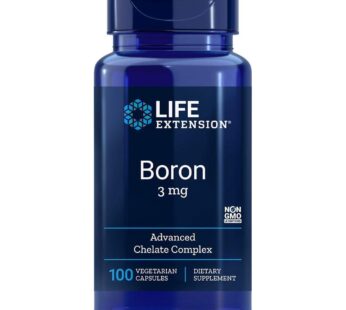 Life Extension Boron 3 mg With Riboflavin (Vitamin B2) ? Supports Healthy Bones, Hormone Activity & Immune Function ? Gluten-Free, Non-GMO ? 100 Vegetarian Capsules