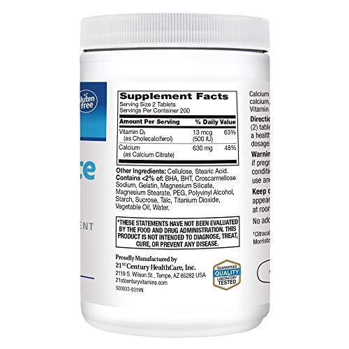 21st Century Vitamins Calcium Citrate Plus D3 Maximum Tablets, 400 Count - Image 7