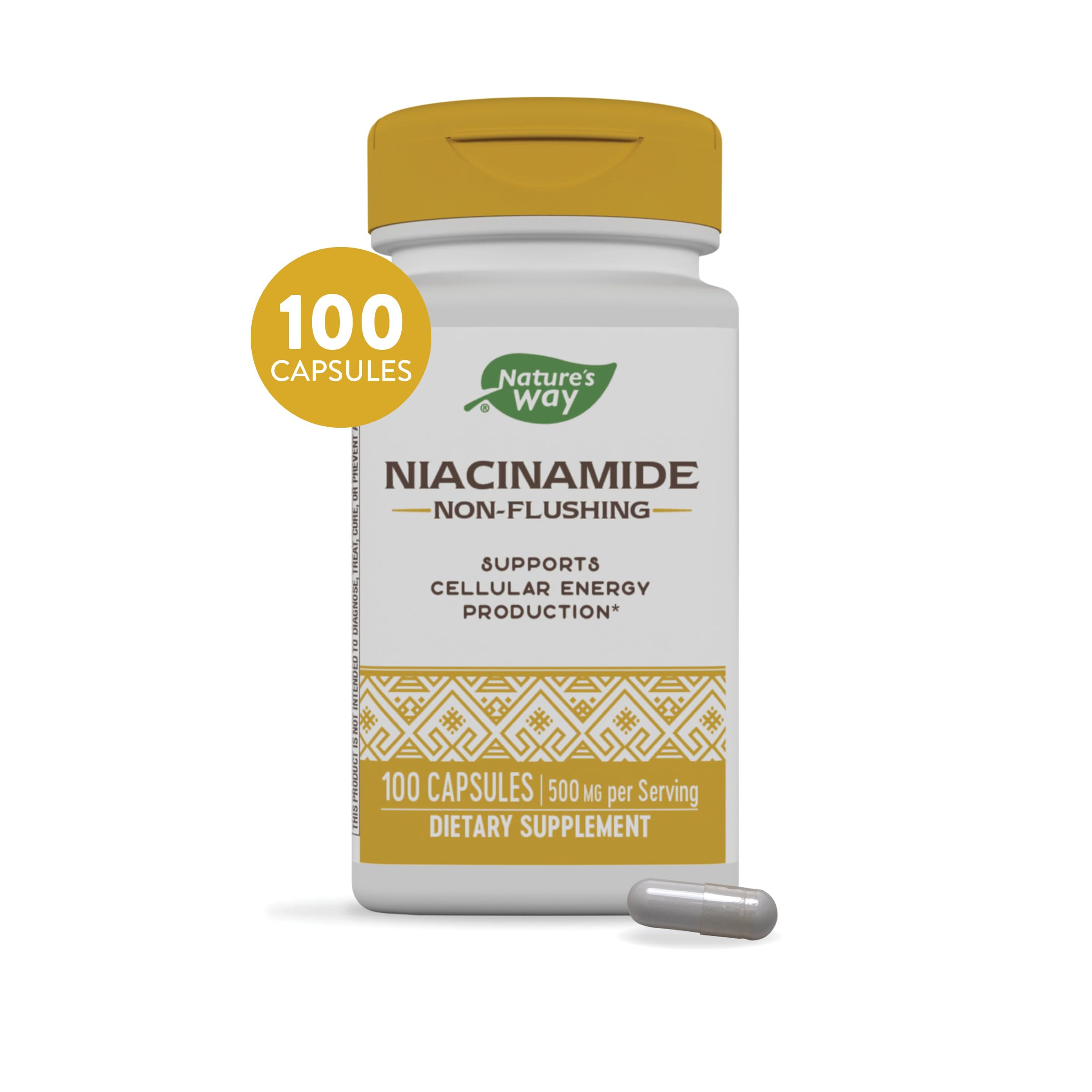 Nature's Way Niacinamide, Supports Cellular Energy*, 500mg per Serving, 100 Capsules - Image 4