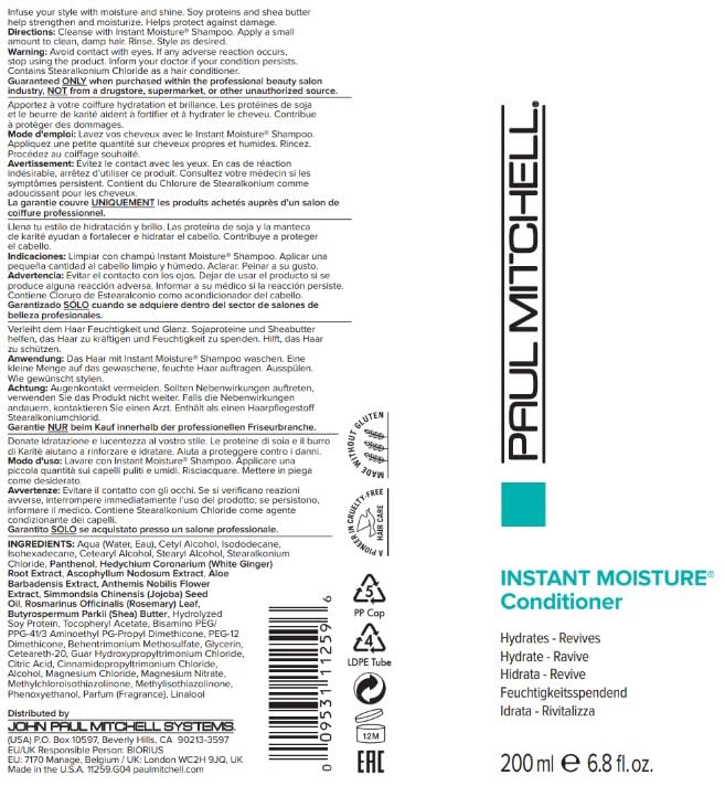 Paul Mitchell Instant Moisture Conditioner, Hydrates Dry Hair, 6.8 fl. oz. - Image 7