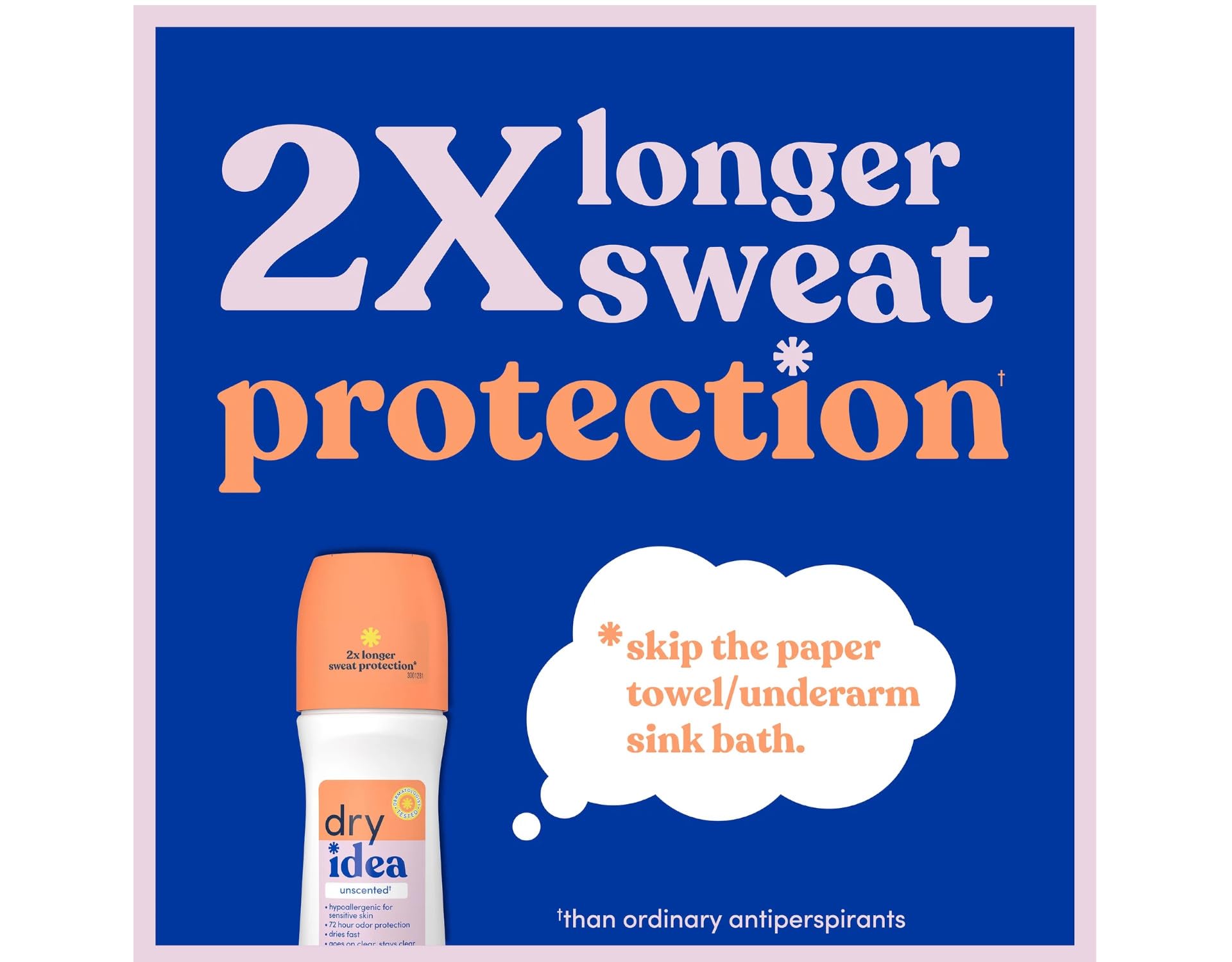 Dry Idea Anti-Perspirant Deodorant Roll-On Unscented, 3.25 Fl Oz (Pack of 3) - Image 5