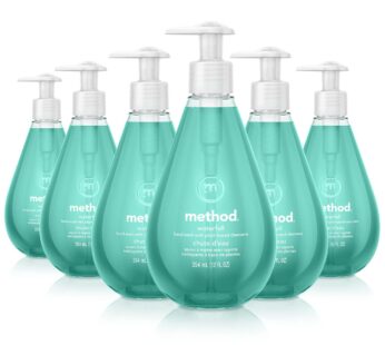Method Gel Hand Soap, Waterfall, Biodegradable Formula, 12 Fl Oz (Pack of 6)