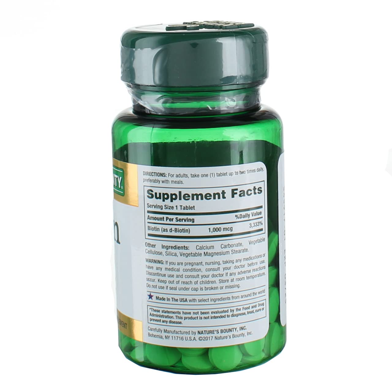 Nature's Bounty Biotin 1000 mcg Tablets 100 Count (Pack of 3) - Image 4