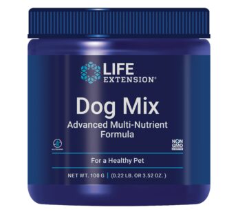 Life Extension Dog Mix – Daily Nutrition Care Supplement Powder for Your Canine Pet – Advanced Formula with Vitamins, Probiotics & Essential Fatty Acids – Gluten-Free, Non-GMO ? 100 g, 60 Servings