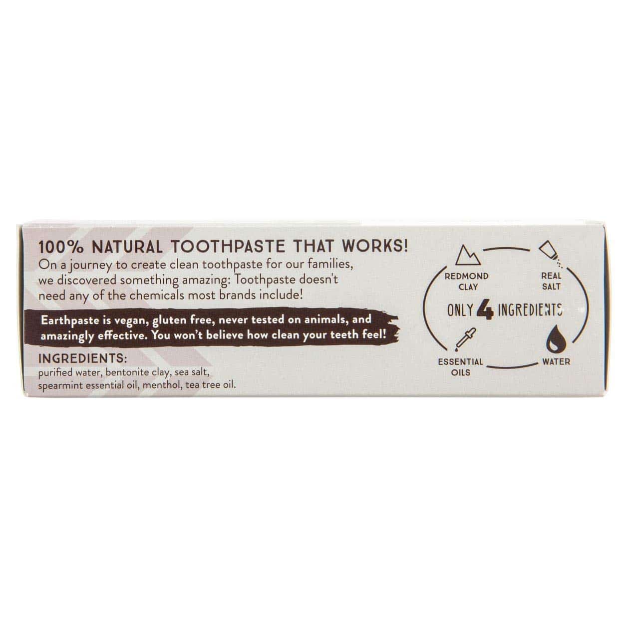 Redmond Earthpaste - All Natural Non-Fluoride Toothpaste, Unsweetened Spearmint 4 Ounce Tube (2 Pack) - Image 5