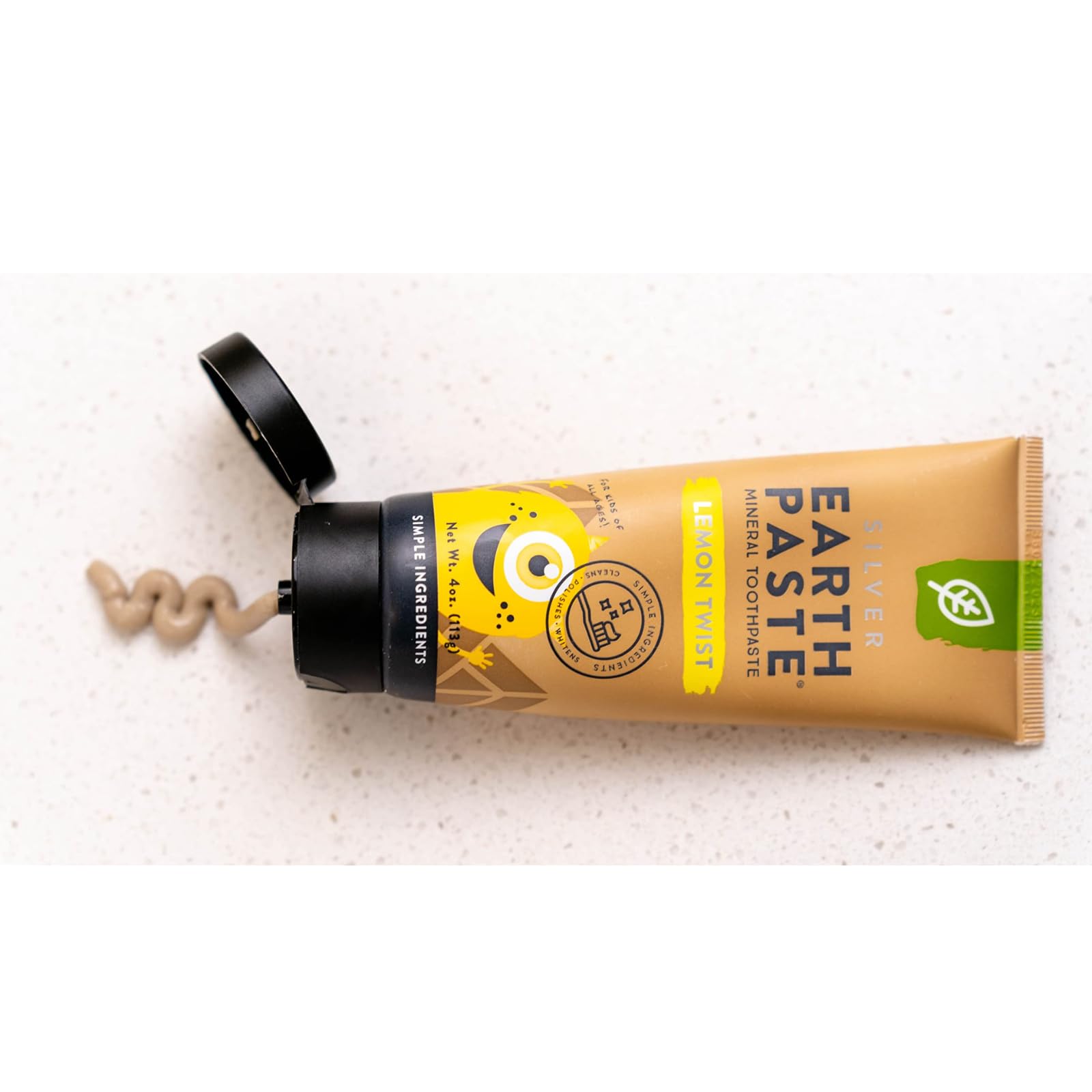 Redmond Earthpaste - Natural Non-Fluoride Toothpaste, 4 Ounce Tube (2 Pack, Lemon Twist) - Image 3