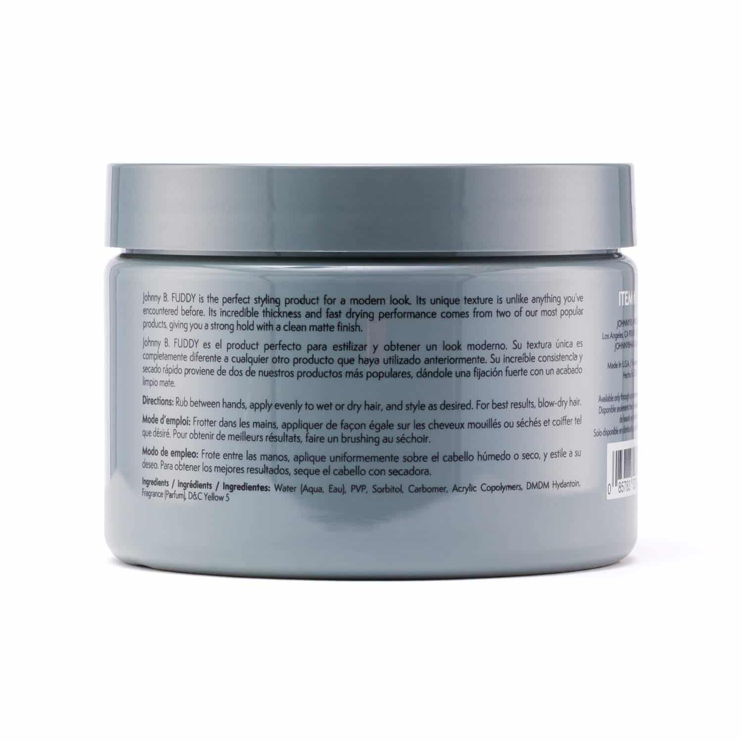 JOHNNY B. Fuddy Matte Styling Gel 12 oz. - Image 2