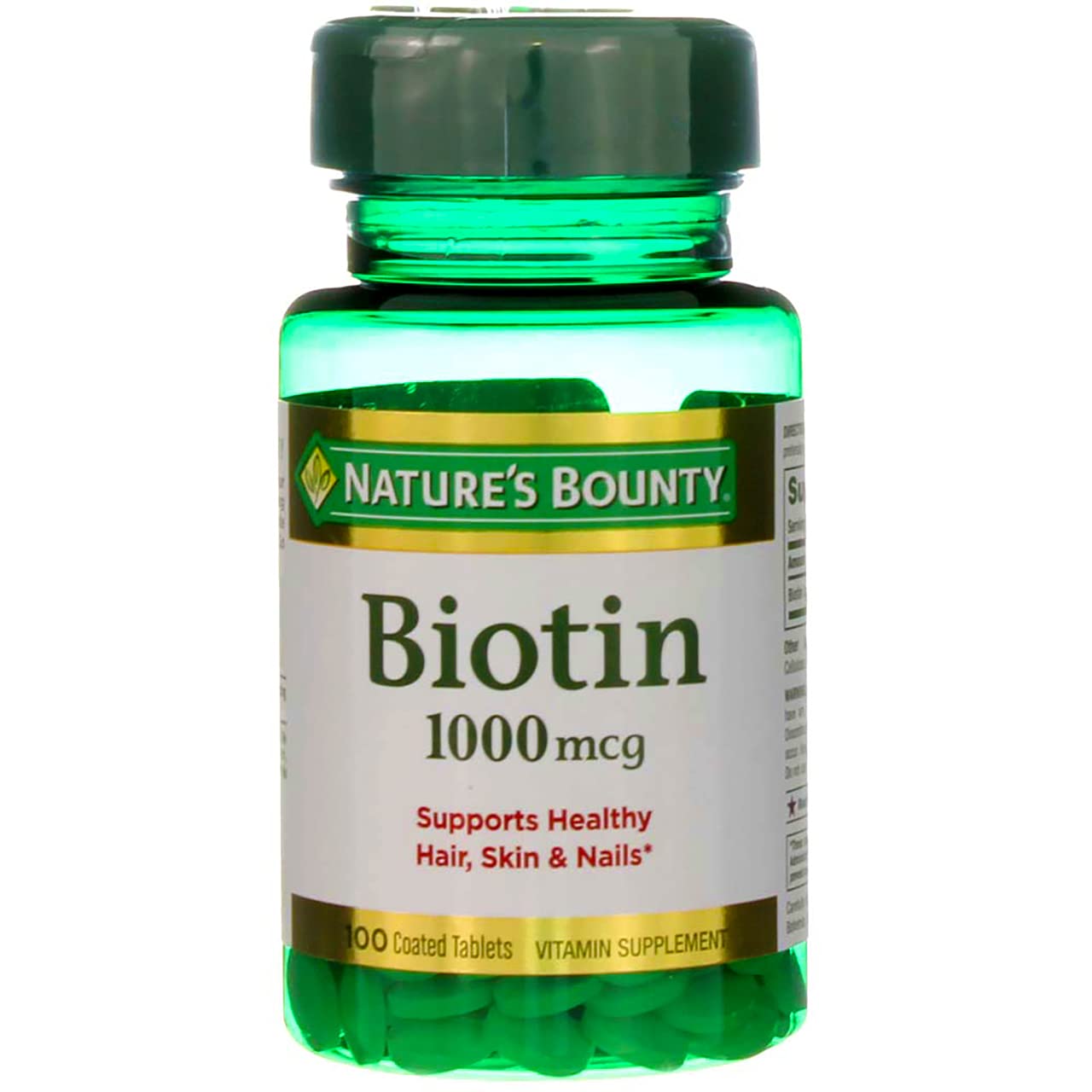 Nature's Bounty Biotin 1000 mcg Tablets 100 Count (Pack of 3) - Image 6