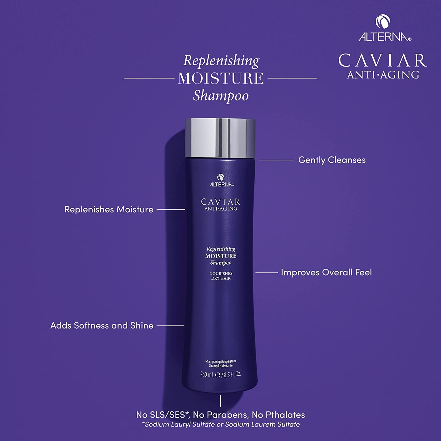 Alterna Caviar Anti-Aging Replenishing Moisture Shampoo/ Conditioner, 8.5 fl. oz. - Image 3