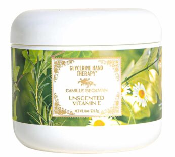 Camille Beckman Glycerine Hand Therapy Cream, Vitamin E Unscented, 8 Ounce