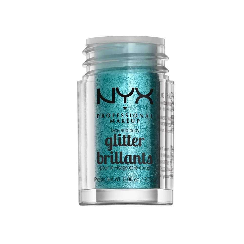 NYX PROFESSIONAL MAKEUP Face & Body Glitter, Teal - Image 2