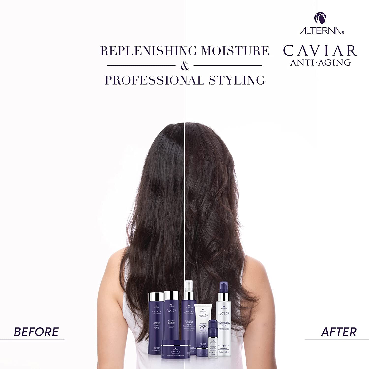 Alterna Caviar Anti-Aging Replenishing Moisture Shampoo/ Conditioner, 8.5 fl. oz. - Image 8