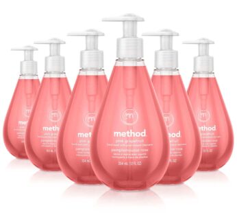 Method Gel Hand Soap, Pink Grapefruit, Biodegradable Formula, 12 Fl Oz (Pack of 6)