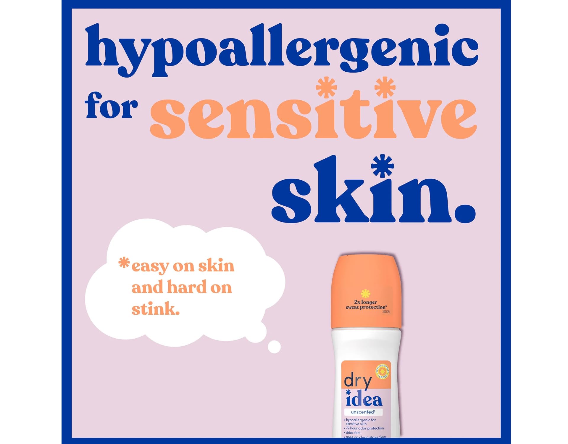 Dry Idea Anti-Perspirant Deodorant Roll-On Unscented, 3.25 Fl Oz (Pack of 3) - Image 4