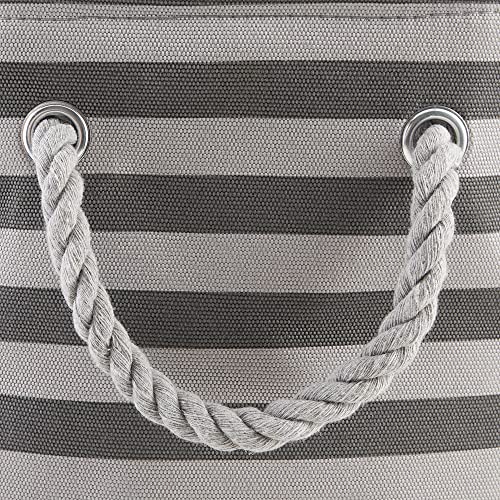 Bone Dry Pet Storage Collection Striped Paw Patch Bin, Large Rectangle, Gray - Image 4