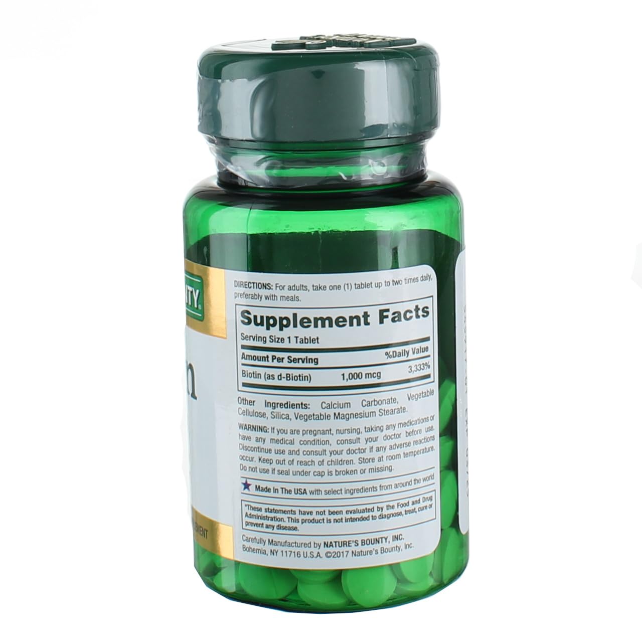 Nature's Bounty Biotin 1000 mcg Tablets 100 Count (Pack of 3) - Image 3