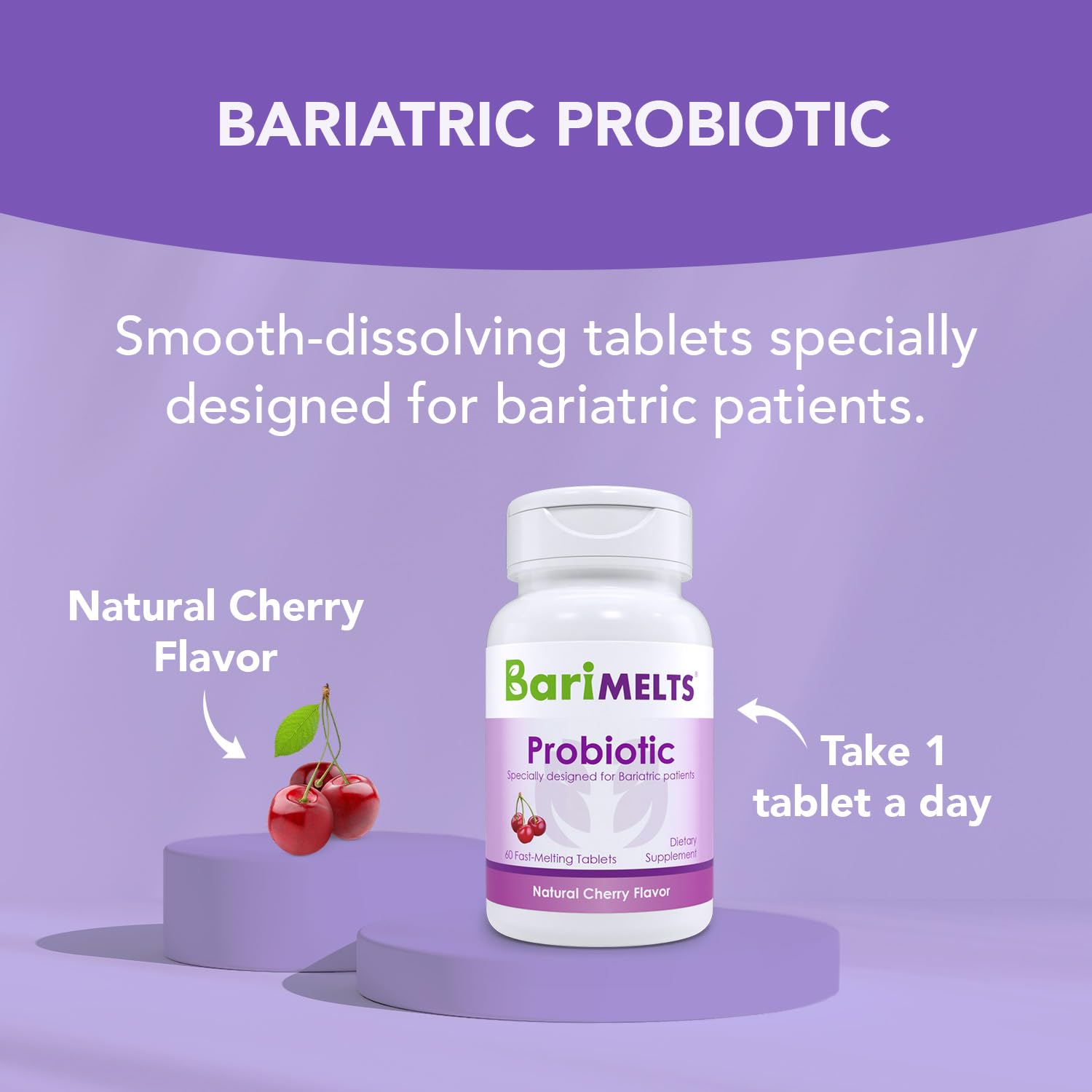 BariMelts Probiotic - 2 Month Supply (60 Fast-Dissolving Tablets) - Post-Op Bariatric Probiotics for Digestive Health? - Image 3