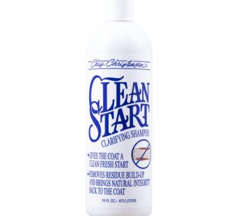 Chris Christensen Clean Start Clarifying Dog Shampoo – Pro-Vitamin formula That Won?t Strip The Coat! Removes Product Build-up, Waxes, Oil and Dirt (16 Ounces)