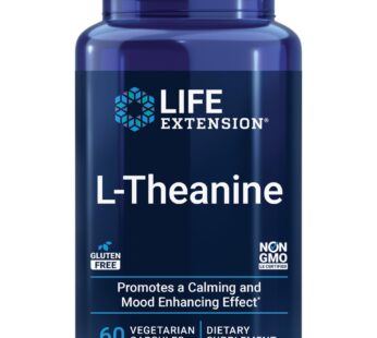 Life Extension L-Theanine, 100 mg, 60 Vegetarian Capsules ? Supports a Calming & Mood Enhancing Effect, Amino Acid Derived From Tea – Gluten-Free, Non-GMO