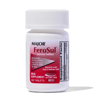 Major Pharmaceuticals Ferrous Sulfate (Ferosul) 100 tabs,100 Count (Pack of 1)