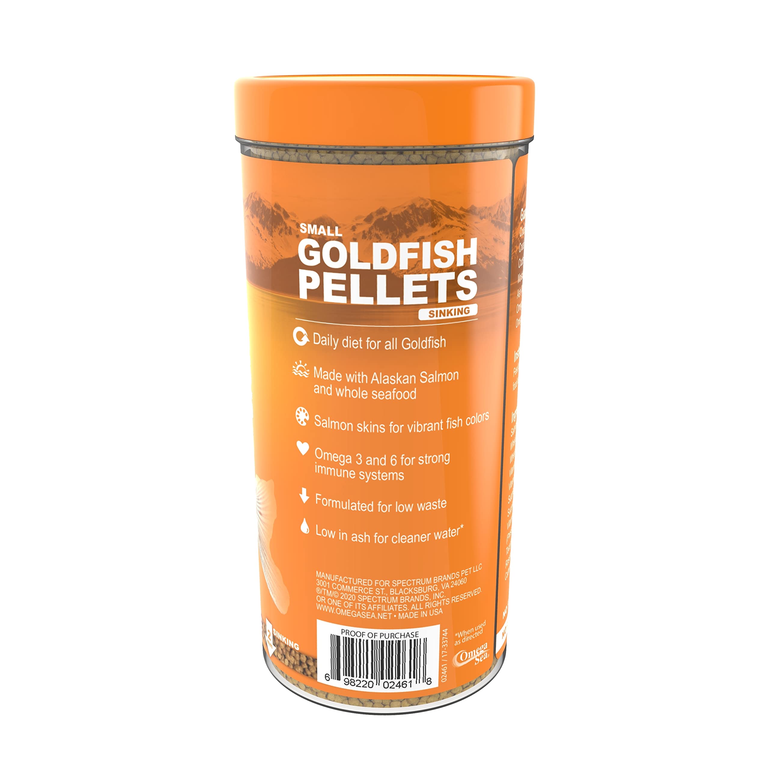 Omega One Goldfish Pellets, Sinking, 2mm Small Pellets, 8 oz - Image 4