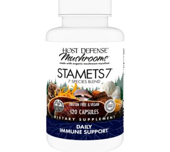 Host Defense Stamets 7-7 Species Blend – Mushroom Supplement for Immune Support – Includes Royal Sun Blazei, Cordyceps, Reishi, Maitake, Lion’s Mane, Chaga & Mesima – 120 Capsules (60 Servings)*