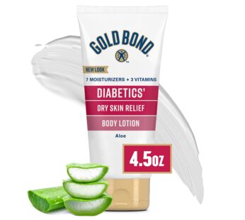 Gold Bond Diabetics’ Dry Skin Relief Body Lotion, 4.5 oz., With Aloe to Moisturize & Soothe