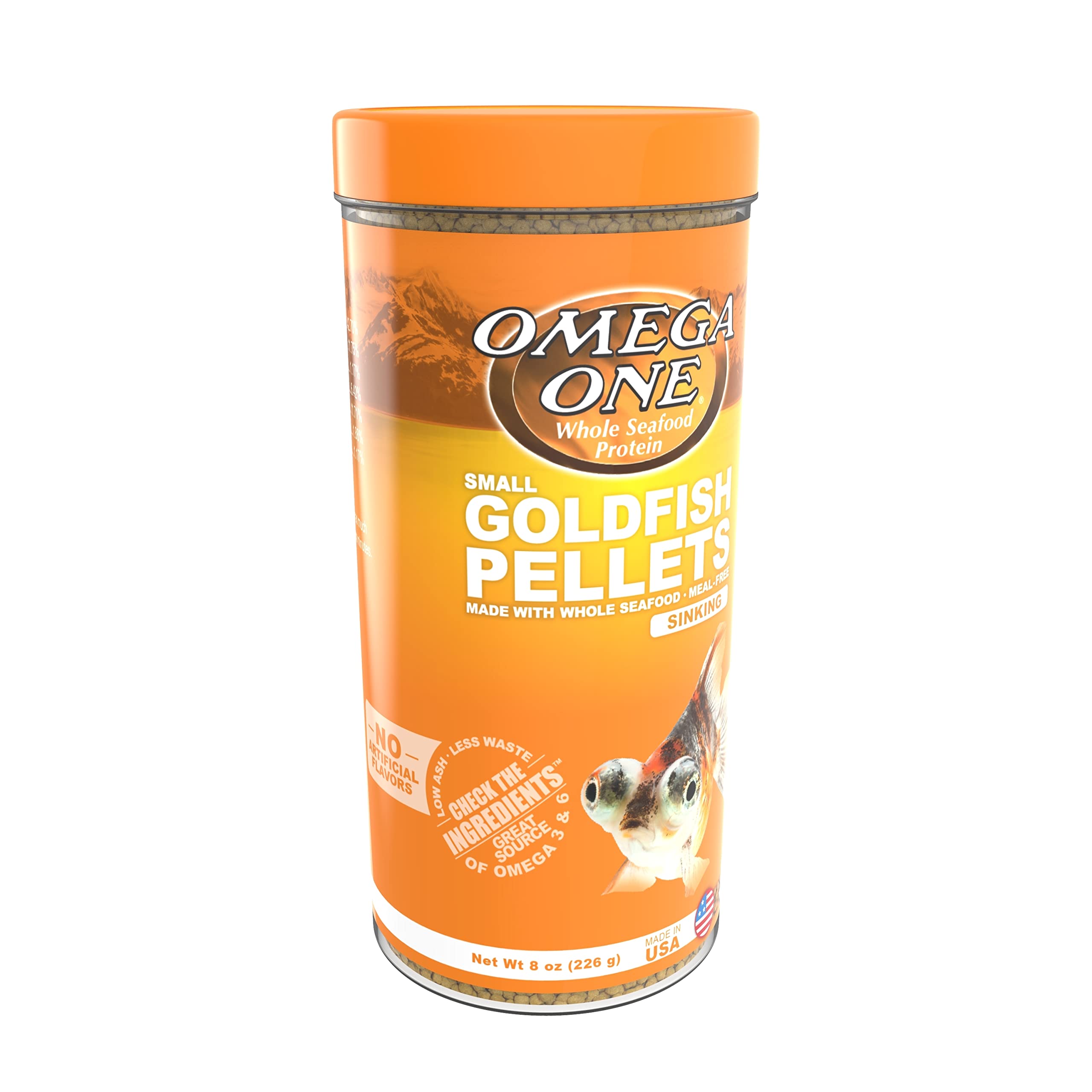 Omega One Goldfish Pellets, Sinking, 2mm Small Pellets, 8 oz - Image 2