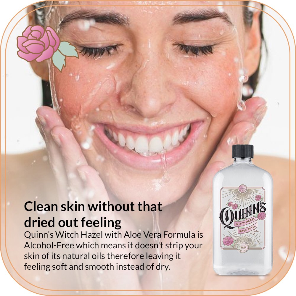 Quinn?s Alcohol Free Witch Hazel with Aloe Vera 16 Ounce (Rose) - Image 3