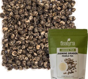 Tealyra – Imperial Jasmine Dragon Pearls – 8-Ounce – Green Tea Loose Leaf – Premium Jasmine Green Tea with Pleasant Aroma – 220 Gram