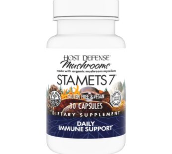 Host Defense Stamets 7-7 Species Blend – Mushroom Supplement for Immune Support – includes Royal Sun Blazei, Cordyceps, Reishi, Maitake, Lion’s Mane, Chaga & Mesima – 30 Capsules (15 Servings)*