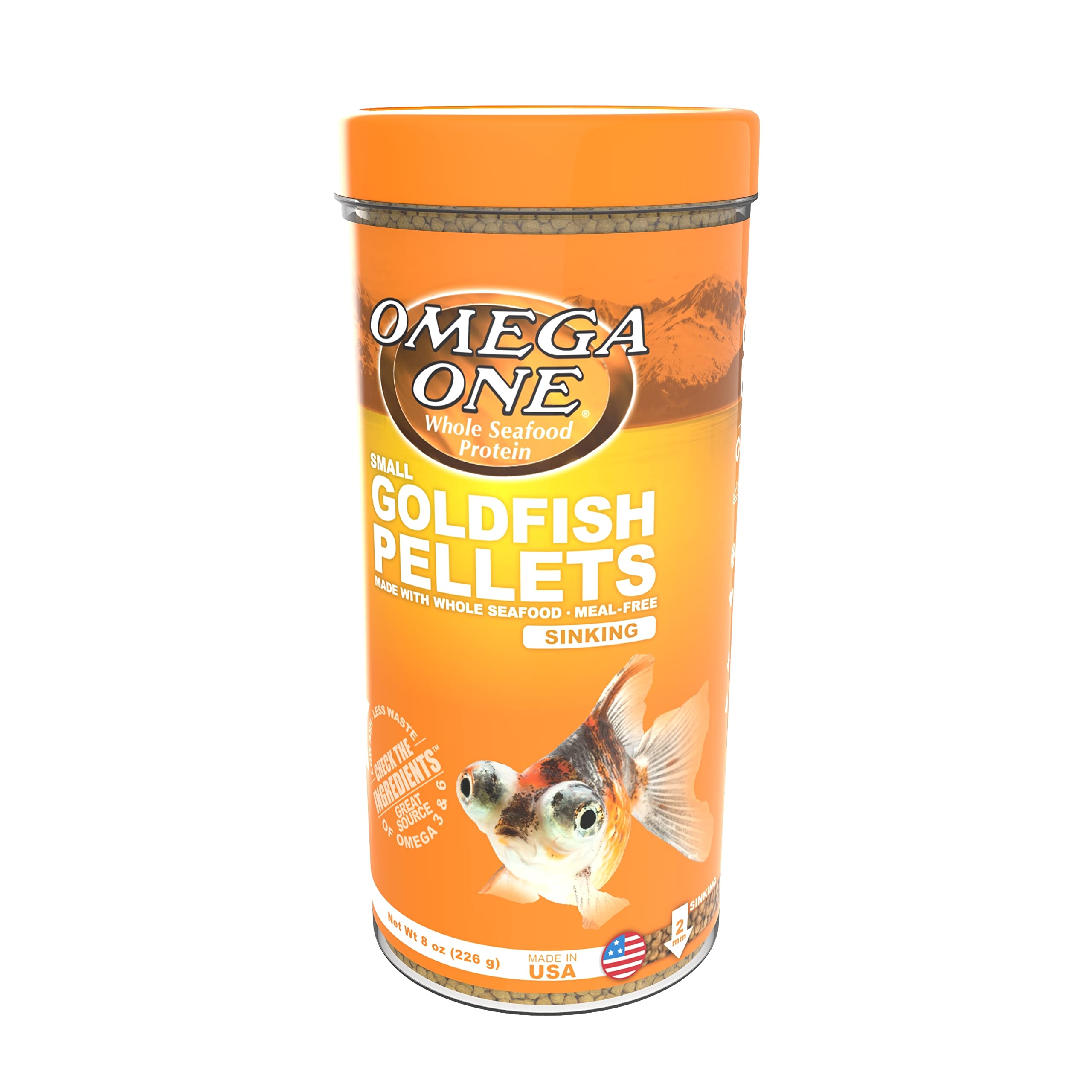 Omega One Goldfish Pellets, Sinking, 2mm Small Pellets, 8 oz - Image 3