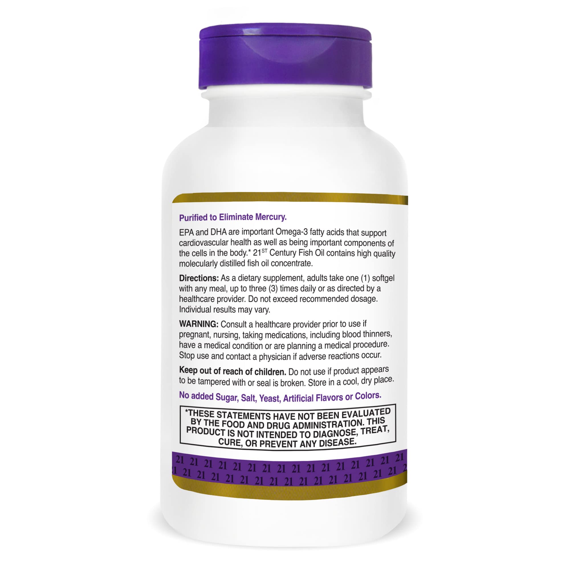 21st Century Fish Oil 1000 mg Softgels, 120 Count - Image 6