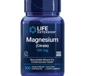 Life Extension Magnesium (Citrate) 100 mg ? Magnesium Supplement For Men and Women – For Heart and Bone Health, Immune System Support – Gluten-Free, Non-GMO – 100 Vegetarian Capsules