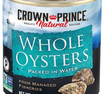 Crown Prince Natural Whole Boiled Oysters, 8-Ounce Cans (Pack of 12)