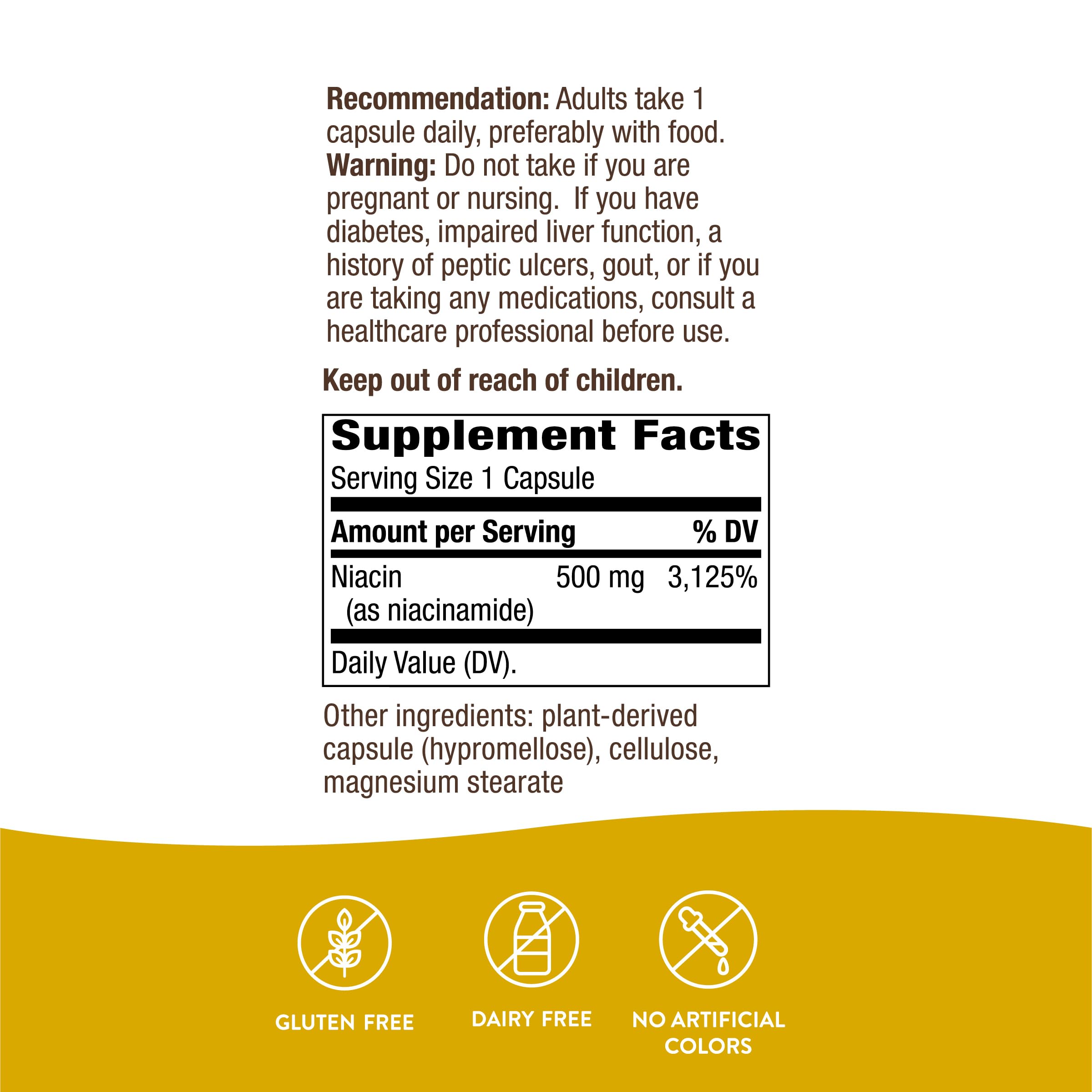 Nature's Way Niacinamide, Supports Cellular Energy*, 500mg per Serving, 100 Capsules - Image 7