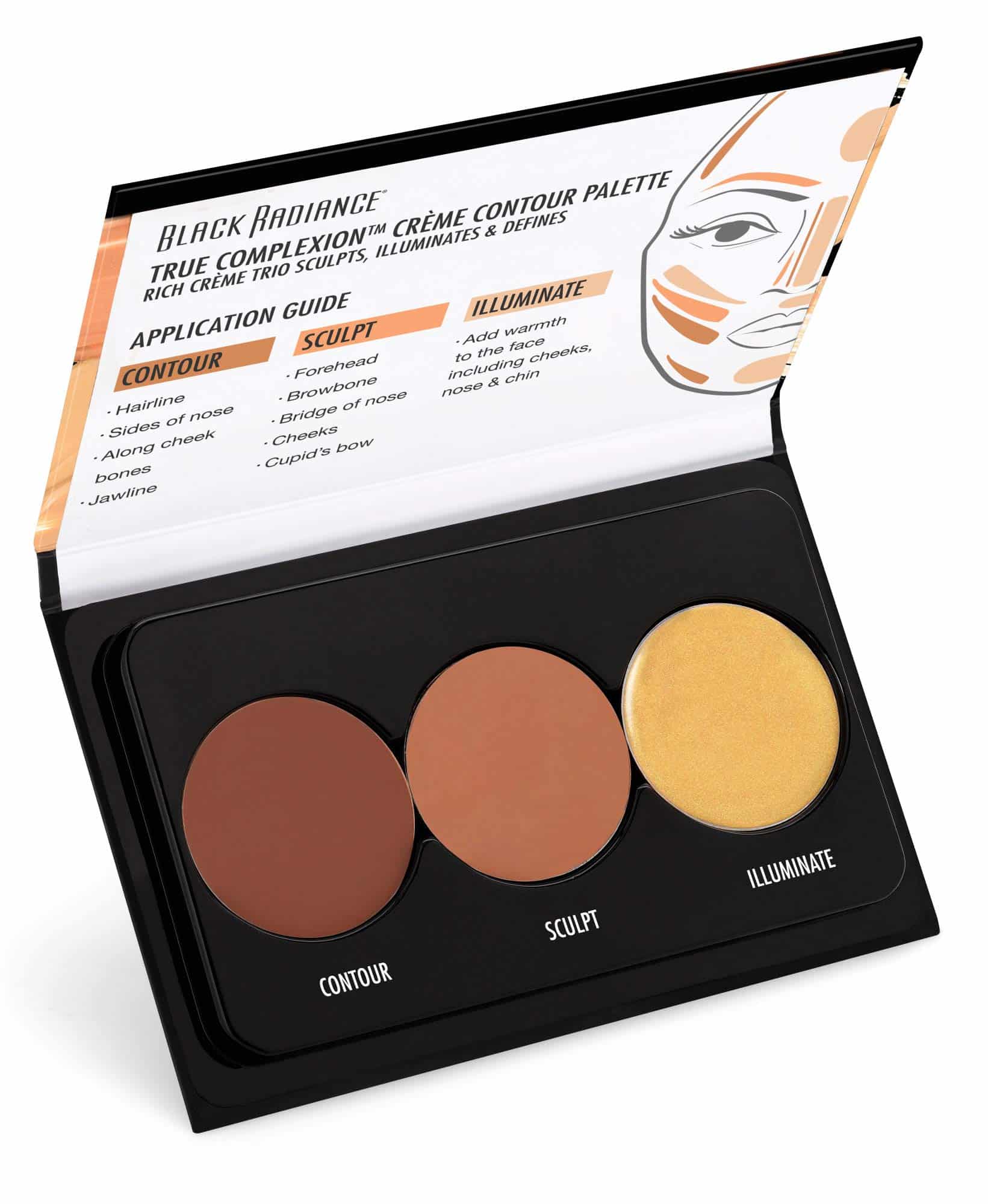 Black Radiance True Complexion Creme Contour Palette, Light to Medium, 7.5 Gram - Image 3