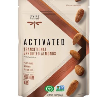 Living Intentions Sprouted Transitional Almonds, Nongmo, Gluten Free, Vegan, Paleo, Kosher,16 Oz